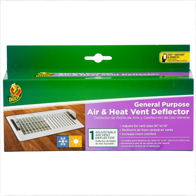 Duck Brand Air and Heat Vent Deflector, Adjusts from 10