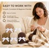 ilauke 5x100g Chenille Yarn Chunky, Crochet Yarn for Amigurumi, Brown