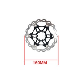 Zoom Hydraulic Disc Brakes Mountain Bike Sets MTB Front & Rear Set with Floating Disc Rotor 160mm & Color Bolts (Blue)