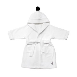 Konny Kids Bathrobes, Hooded Towel, Oeko-TEX Certified Bathrobes, Ultra Soft, Quick-Dry Washcloth for 3-5Y Baby Boys & Girls(Free size, White)