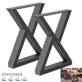 Rioychan 16 '' Metal Bench Coffee Table Legs, Heavy Duty Replacement Furniture Legs for DIY Modern Desks, Night Stands, Bench, Sofa, Dining Tables Set of 2(Bear Up to 800lb)