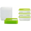 MiraHome Frischhaltedose Gefrierbehälter 1l rechteckig 18x12x6,5cm 10er Set grün Austrian