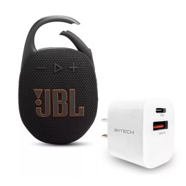 Universal JBL Clip 5 Bundle with Wall Charger - Black