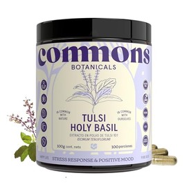 COMMONS Adaptógenos Tulsi 100% Orgánico Suplemento Natural Té de Albahaca