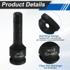 HARFINGTON 1/2" Drive Impact Hex Bit Socket 12mm Metric CR-MO