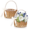 Lyellfe 2 Pack Rustic Elegant Wicker Rattan Basket with Handle