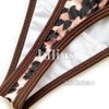 (JULIUS) Leopard Print Triangle Bikini Top and Bottom Set Thongs