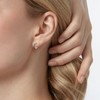 MICGIGI Women's 925 Sterling Silver Earrings 8 mm Diameter Black
