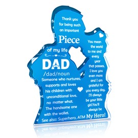VivaJoy Dad Gifts from Daughter Son - Birthday Presents for Dad Acrylic Plaque, Creative Cool Dad Birthday Gifts, Perfect Dad Presents for Birthday, Gifts for Dad