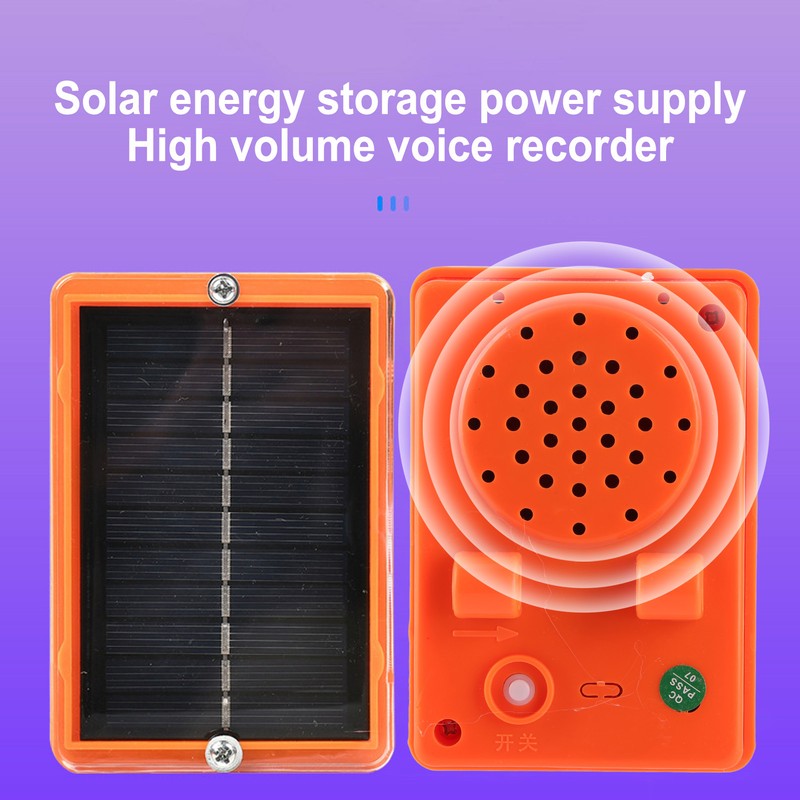 White Solar Sound Light Bird Repeller 360° Rotating Solar Bird
