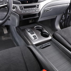 HIRUFAIT Gear Shift Side Trim for Honda Pilot 2016-2022/ Ridgeline 2020-2023/ Passport 2019-2023 Accessories, ABS Center Console Gear Shift Side Panel Cover 2Pcs (Carbon Fiber Pattern)