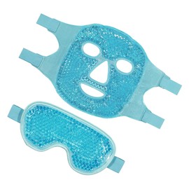 IWOWHERO 1 Set Cooling Facial Mask for Women Eyes Women Cooling Facial Mask Reusable Cooling Eye Mask Compress Mask Compress Eye Mask Full Elastic Rope Sky-blue