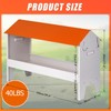 20L Galvanized Chicken Feeder No Waste, Metal Chicken Feeder Trough