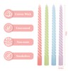 Whaline Whaline 8Pcs 10 Inch Pastel Spiral Taper Candles Easter