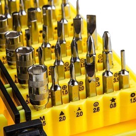 MMOBIEL Mini Screwdriver Repair Set 45 in 1 for Laptop, Smartphone, Tablet, PC, Computer, Console and More - Magnetic Small Precision Screwdriver Kit - Torx Bit Tool Set - 6089B