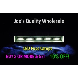 (50)BLUE/WHITE LED FUSE LAMPS 8V-2250/VINTAG