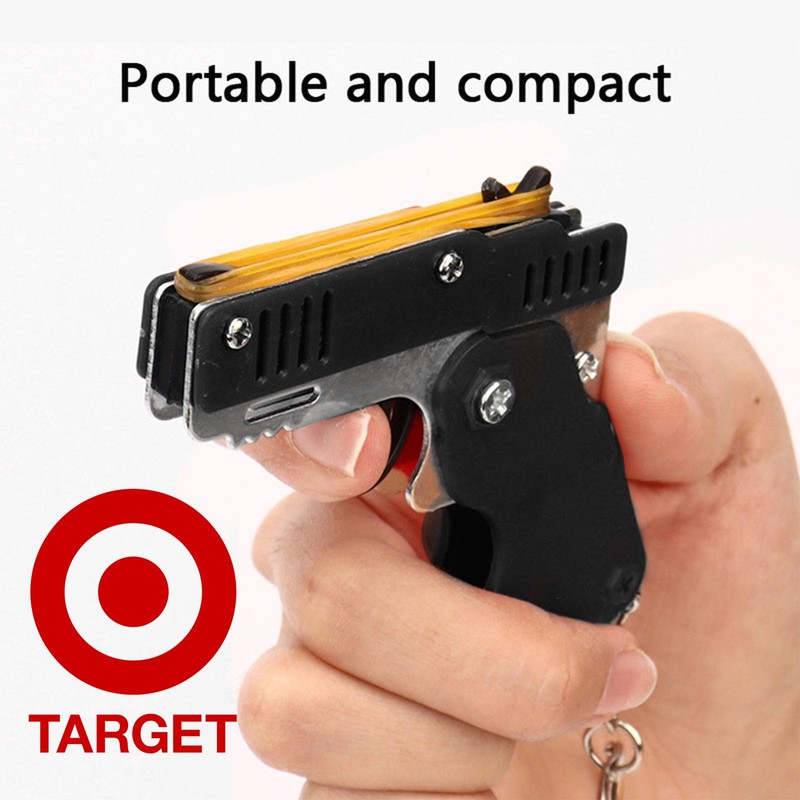 Mini rubber band gun made of metal