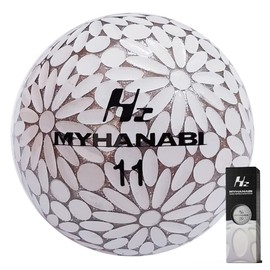 MYHANABI H2 Soft Distance 2nd Model Golf Balls Made in Japan (White Silver, 3 Pieces)