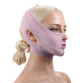 Hpmjz Chin Strap for Sleeping V Line Lifting Mask Reusable Face Strap Adjustable Double Chin Reducer Breathable Chins Up Patch V-Shaped Face Mask for Women Girls Sagging Cheeks