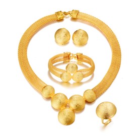 Sajayea Dubai 24K Gold Plated Jewelry Sets for women African Wedding engagement Gifts Party Jewellery Sets With Gift Box(SJ-386)