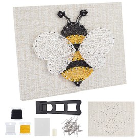WEBEEDY 3D String Art Kit for Adults Beginners, DIY Bee String Craft Kit, Include All Necessary Accessories and Frame, Christmas Home Wall Decorations Unique Gift