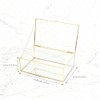 Feyarl Gold Glass Jewelry Box Clear Keepsake Photo Box Trinket