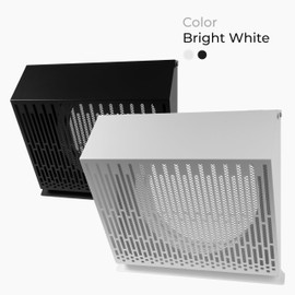 HVAC OV 10 Inch White Exhaust Duct Air Outdoor Dryer Vent Cover – Galvanized Steel Construction with Protective Mesh and Rubber Gasket, Reliable Design for Efficient Ventilation in HVAC Systems