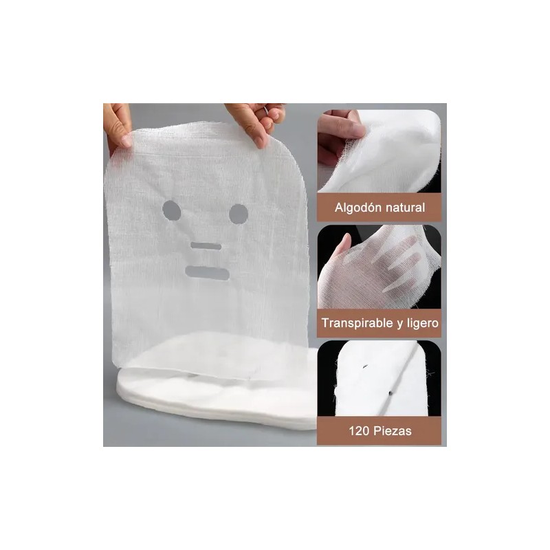 ANEBAKE 120pzs Mascarilla Gasa De Algodón Para Faciales Cuidado Piel
