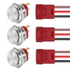Fyimxsc 3 Pack ON OFF Round Rocker Switches with Wire