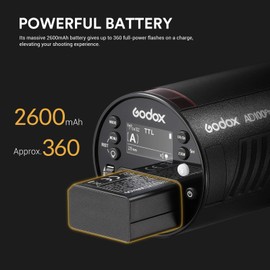 GODOX WB100 WB100A Lithium Battery Pack AD100 Pro Pocket Flash, V1 Series Flash, MF-R76 Series Flash, 7.2V/2600mAh/18.72Wh Battery Replacement