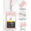 Teskyer ID Card Holder with Strap, PU Leather with Transparent