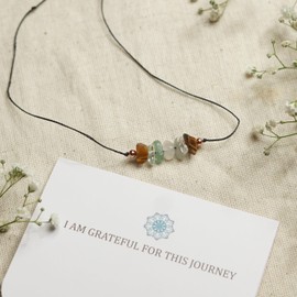 The Blue Yogi - Gratitude Crystal Bracelet - Reiki Infused Unisex Gratitude Bracelet - Wish Bracelet Multiple Gemstones- RoseQuartz, Green Aventurine, Tiger Eye, Clear Quartz