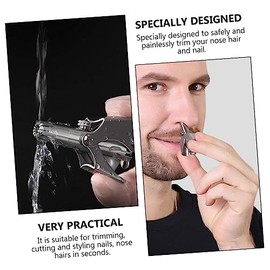 Nose Hair Clipper Set for Women Men Portable Nose Hair Scissor Battery Trimmer Precision Design for Family
