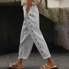 KKONION Women's Linen Pants Gauze Pant : Baggy Sweatpants Side