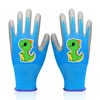 hisptgo Kids Gardening Gloves for Age 3-12, Durable Rubber Coated