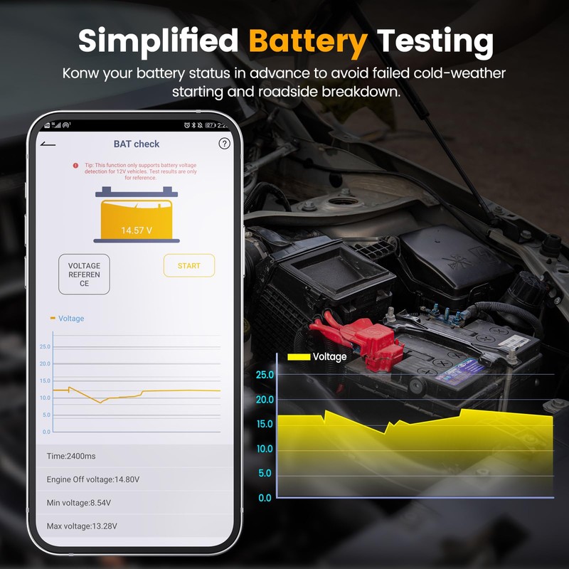 (Upgraded AD310) ANCEL AD310BT OBD2 Scanner Bluetooth - Check Engine