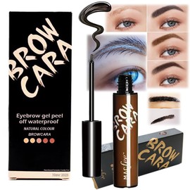Tattoo Peel Off Eyebrow Gel-There are Five Colors. Waterproof Eyebrow Kit with Eyebrow Stencils, Last Up to 3-7 Days, Waterproof, Transfer-proof, For Fuller & Defined Looking Brows. 【Brown】