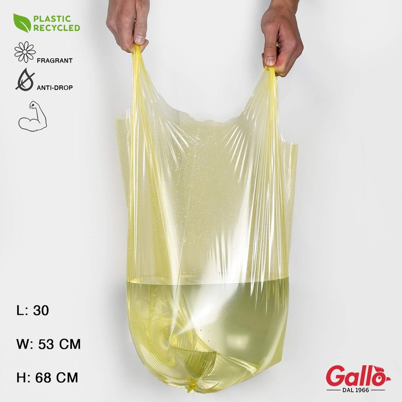 Gallo, 15 Recycled Plastic Bags, 100% Recycled, 53 x 68