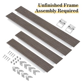 Akfado Canvas Frame for 24x24 Oil Paintings, 1.5" Deep DIY Metal Floater Frames for Vintage Wall Art Prints, Minimalist Wall Decor for Bedroom Hallway Entryway, No Glass & Back (Dark Brown)