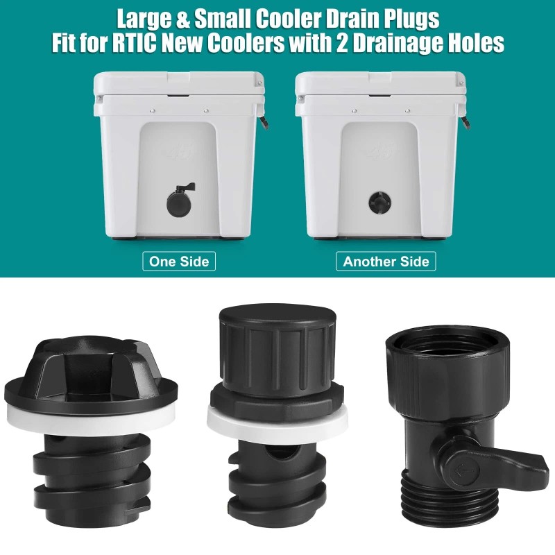 WADEO Drain Plug Hose Connection Compatible with YETI Tundra Cooler