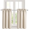 Aquazolax Tier Curtains for Small Windows, Black Out Rod Pocket
