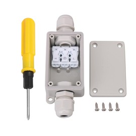 CNBTR Outdoor 2Way Cable Wire Connector Junction Box Plastic White (with Screwdriver)