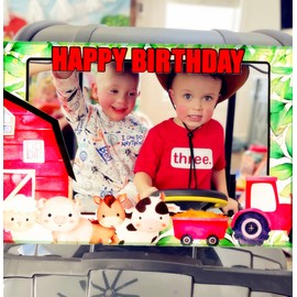 LaVenty Red Farm Party Photo Booth Props Farm Party Photo Booth Frame Props Barnyard Party Supplies Cow Birthday Farm Animals Birthday Party Decoration