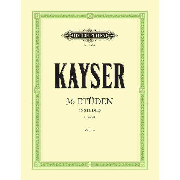 36 Etüden op. 20 "Für die Violine"": Edition by Hans