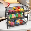 CVHOMEDECO. 3 Tier Fruit Basket Large Capacity Rectangular Metal Fruit