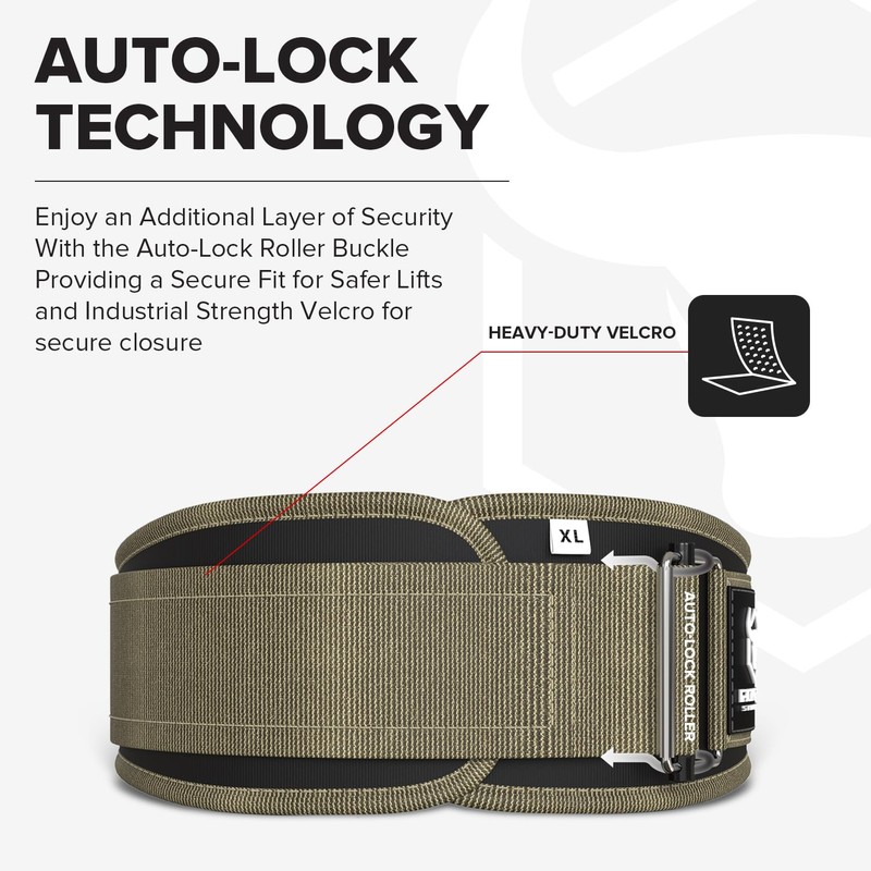 Weight Lifting Belt for Men and Women - Performance Auto-Locking