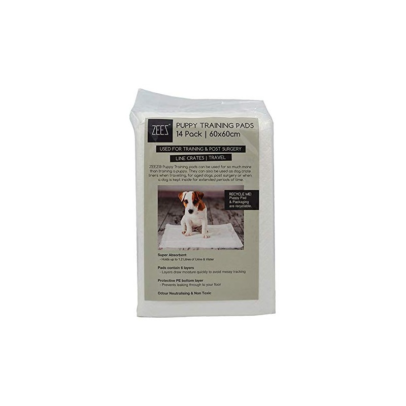 ZEEZ Puppy Training Pads 60x60cm 14pk,