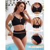 BMJL Womens High Waisted Bikini Sets Modest Tummy Control Swimsuits