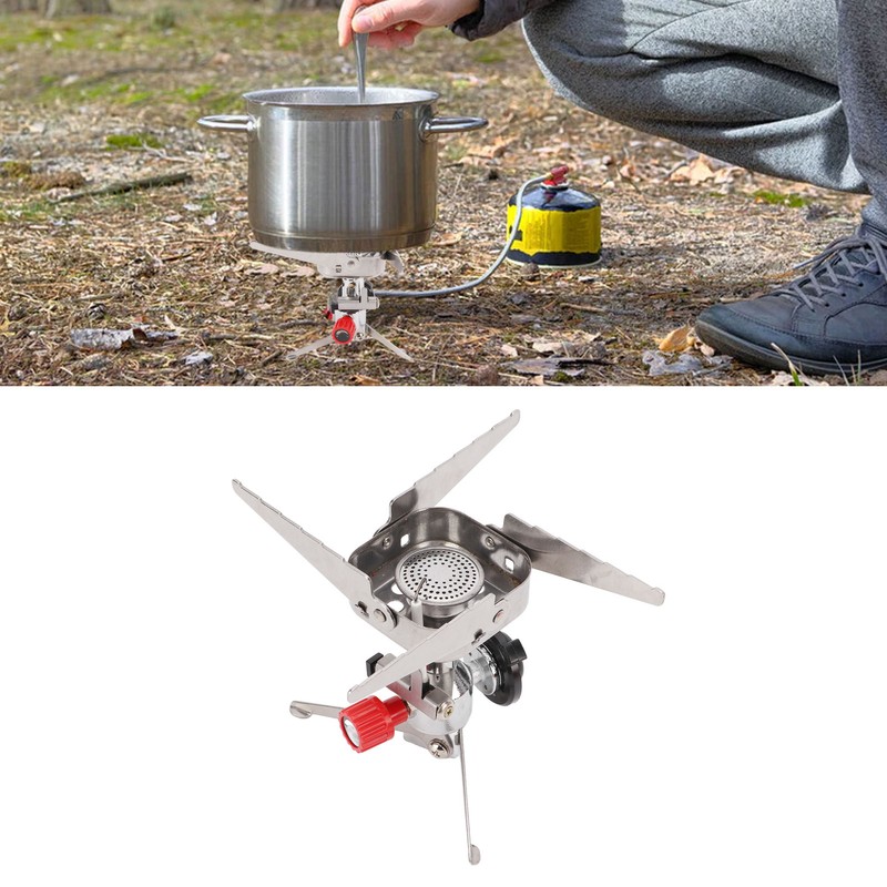 Folding Pocket Stove Camping Emergency Gas Stove Ultralight for Outdoor