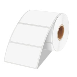 Yeachlaing 2×3 Inch White Removable Thermal Labels,Writeable,Removable,Thermally Printable,300 Sheets per Roll with Perforated Lines